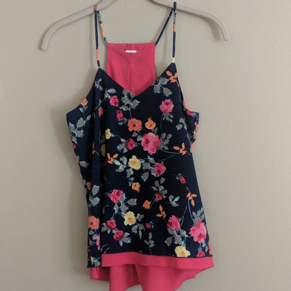 XS Racerback Floral/Pink Blouse